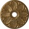 Ekena Millwork Milan Ceiling Medallion (Fits Canopies up to 4 5/8"), 24 1/2"OD x 3 1/2"ID x 1"P, Pale Gold CM24MIPAS - alternate 1